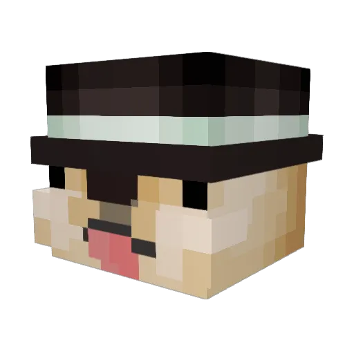 Zexhos Minecraft avatar head, 3D render