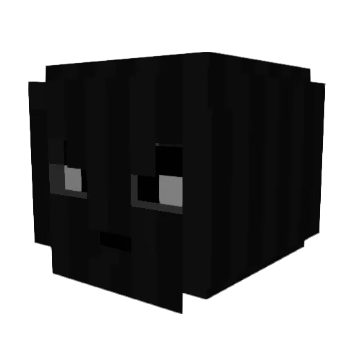 Zexint Minecraft avatar head, 3D render