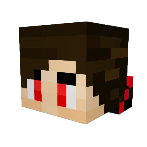 Zexmoon Minecraft avatar head, 3D render