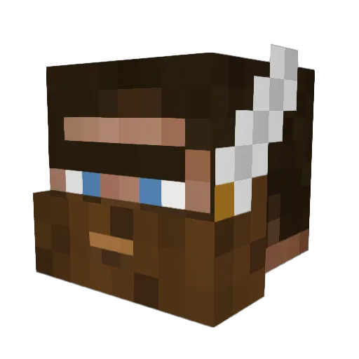 Zexnet Minecraft avatar head, 3D render