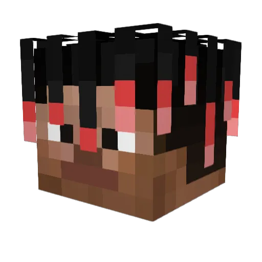 Zexq Minecraft avatar head, 3D render
