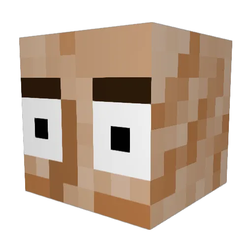 ZextyOxlong Minecraft avatar head, 3D render