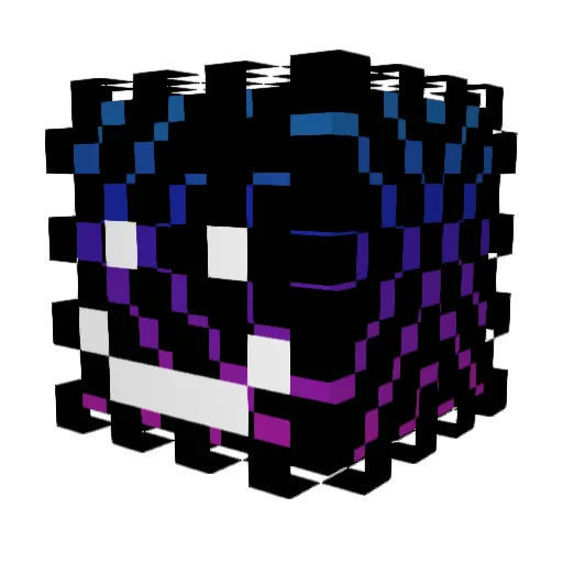 Zexuo Minecraft avatar head, 3D render