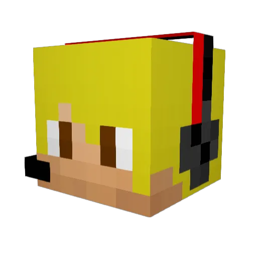 Zexx123 Minecraft avatar head, 3D render