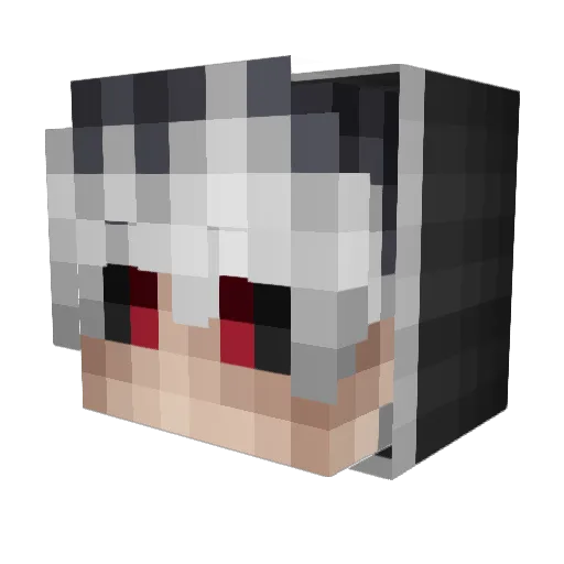 ZeyRen Minecraft avatar head, 3D render