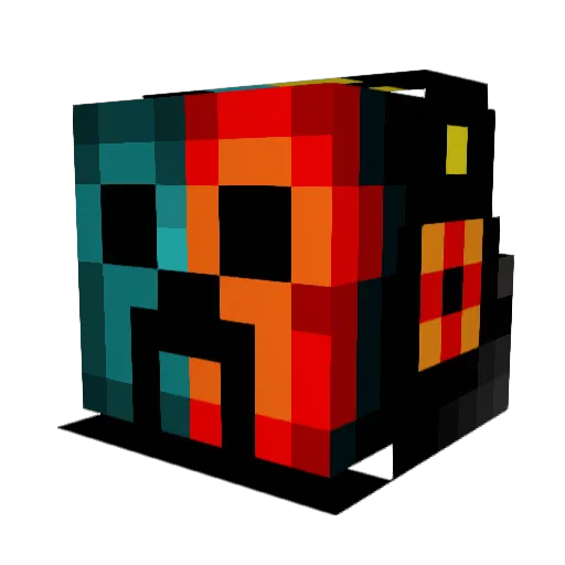 Zeydon Minecraft avatar head, 3D render