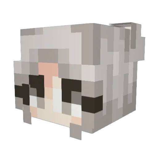 Zeyeah Minecraft avatar head, 3D render