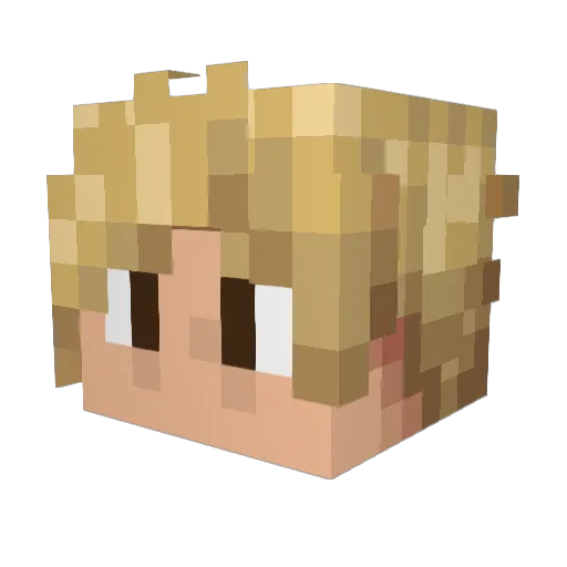 Zeyklar Minecraft avatar head, 3D render
