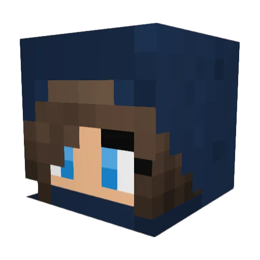 Zeyna14 Minecraft avatar head, 3D render