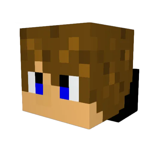 Zeynow Minecraft avatar head, 3D render