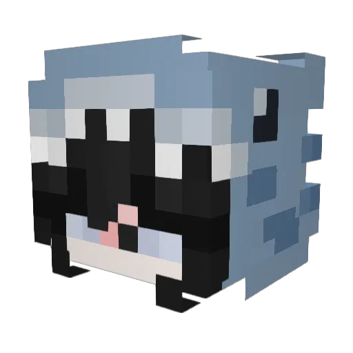 Zeyon Minecraft avatar head, 3D render