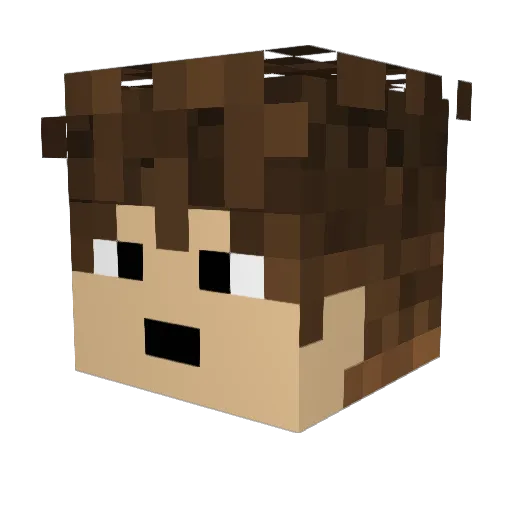 Zeyphyros Minecraft avatar head, 3D render