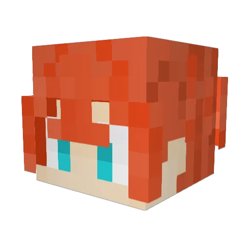 Zeyri Minecraft avatar head, 3D render