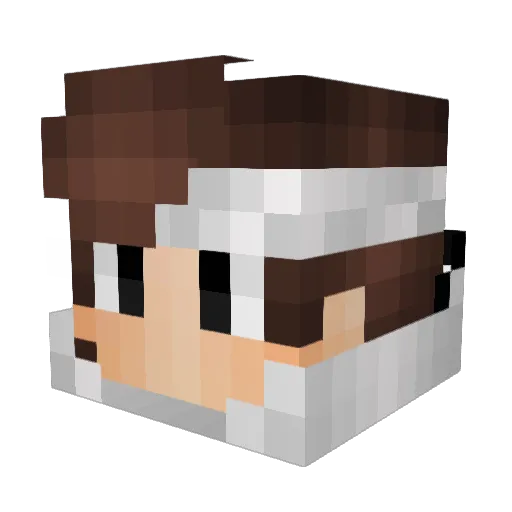 Zeyro Minecraft avatar head, 3D render