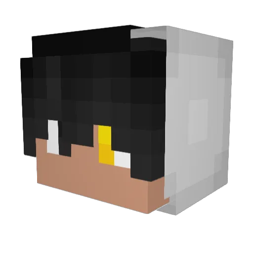 Zeyron Minecraft avatar head, 3D render