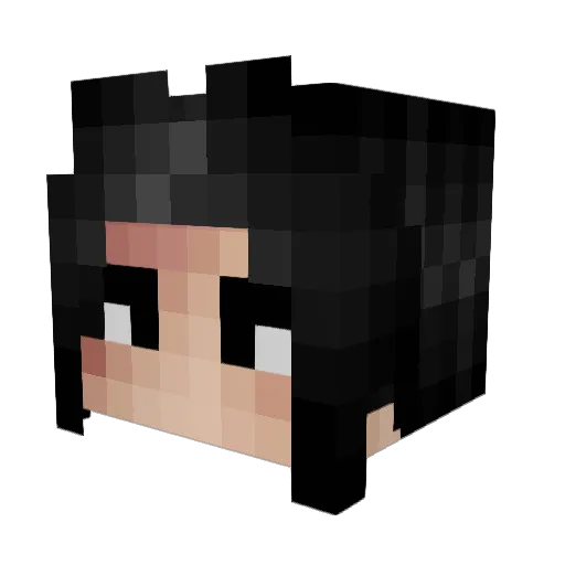 Zezeooo Minecraft avatar head, 3D render