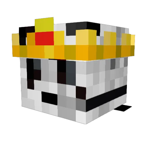 Zezgonowany Minecraft avatar head, 3D render