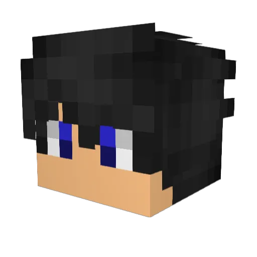 Zezifus Minecraft avatar head, 3D render