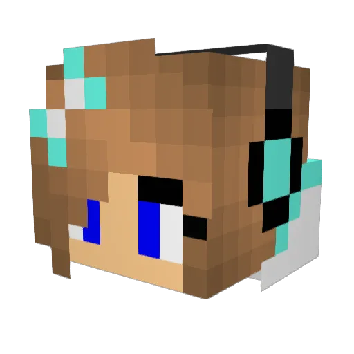 Zezilie Minecraft avatar head, 3D render