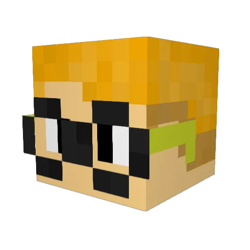 ZezinDaMangah Minecraft avatar head, 3D render