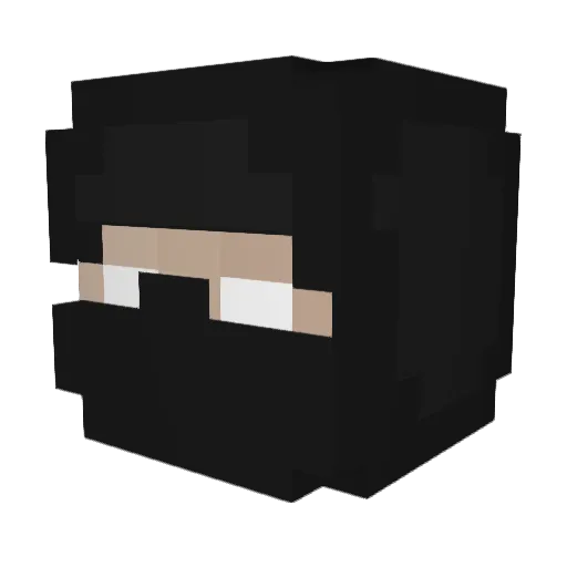 Zffkf Minecraft avatar head, 3D render