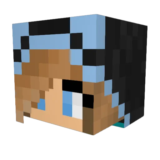 Zfox1811 Minecraft avatar head, 3D render