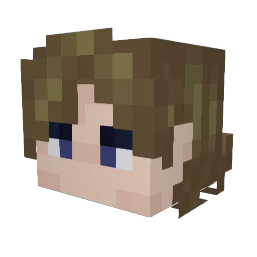 ZfrogTheFrog Minecraft avatar head, 3D render