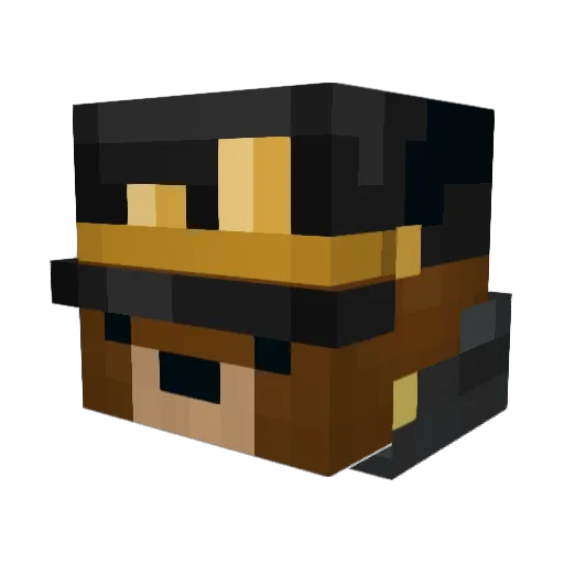 Zgrys Minecraft avatar head, 3D render