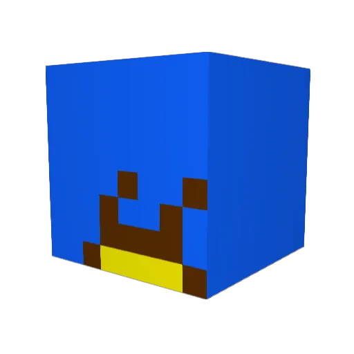 Zgrzewka Minecraft avatar head, 3D render