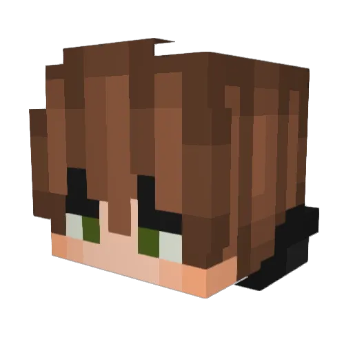 Zgurx Minecraft avatar head, 3D render