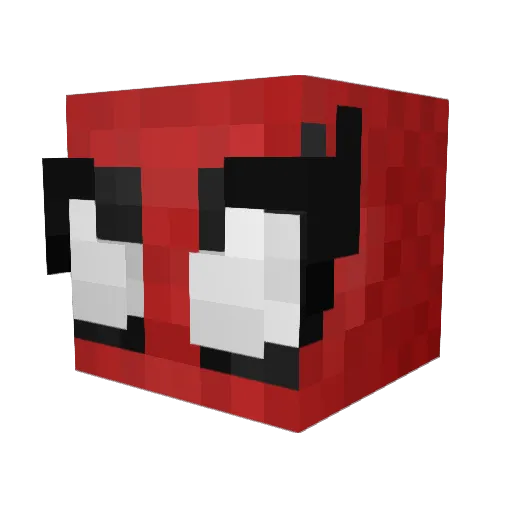 Zh2R Minecraft avatar head, 3D render