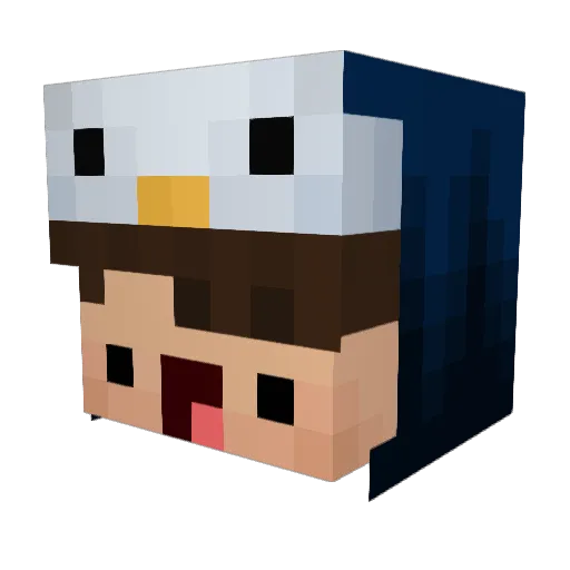 ZhY_OW Minecraft avatar head, 3D render
