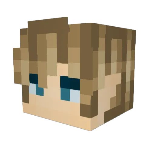 Zhaakar Minecraft avatar head, 3D render