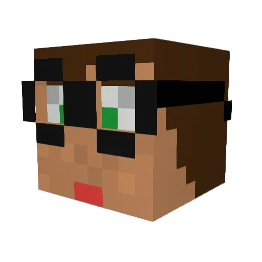 Zhadid Minecraft avatar head, 3D render