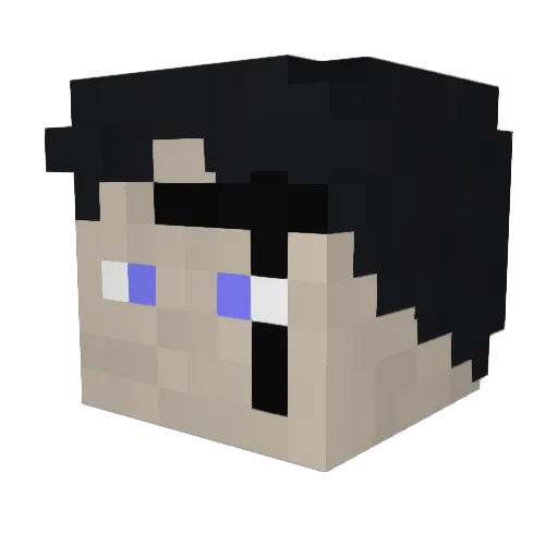 Zhadowlord Minecraft avatar head, 3D render