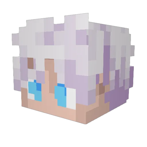 Zhaisy Minecraft avatar head, 3D render