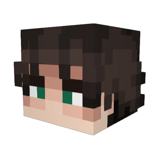 Zhakne_ Minecraft avatar head, 3D render