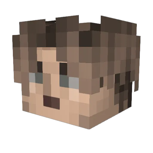 Zhaman_ Minecraft avatar head, 3D render