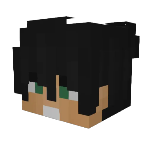 Zhamty Minecraft avatar head, 3D render