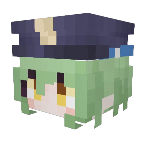 ZhangC_2013 Minecraft avatar head, 3D render