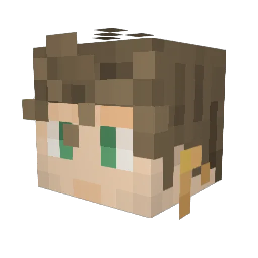 ZhangYichang520 Minecraft avatar head, 3D render