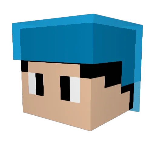 Zhang_HY Minecraft avatar head, 3D render