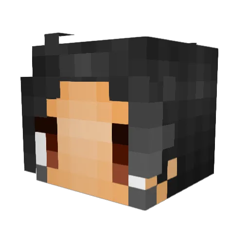 Zhang_Long Minecraft avatar head, 3D render