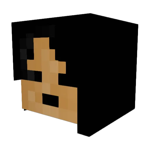 Zhangpeiyuan Minecraft avatar head, 3D render