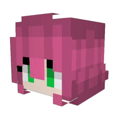 Zhannan Minecraft avatar head, 3D render