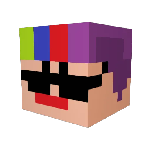 ZhaoBenShan Minecraft avatar head, 3D render