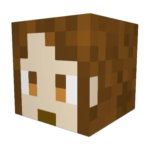 Zhaofong Minecraft avatar head, 3D render