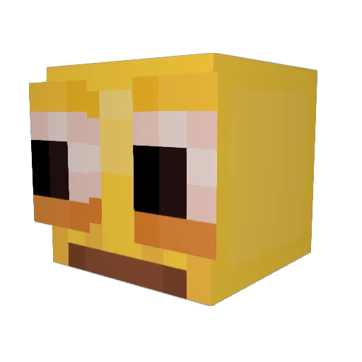 Zharahxo Minecraft avatar head, 3D render