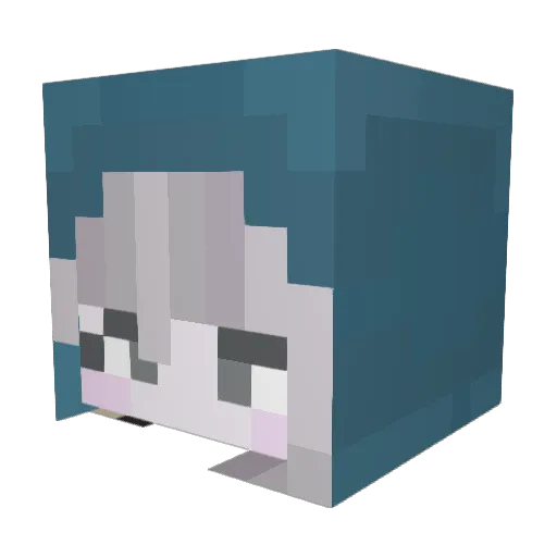 Zhariu Minecraft avatar head, 3D render