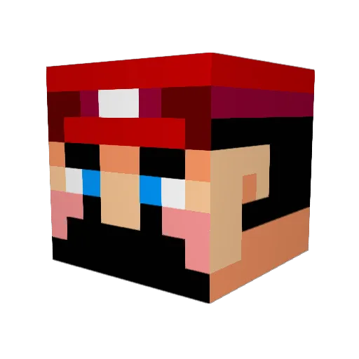 Zharre Minecraft avatar head, 3D render